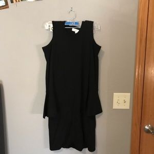 Above the knee black cut out dress